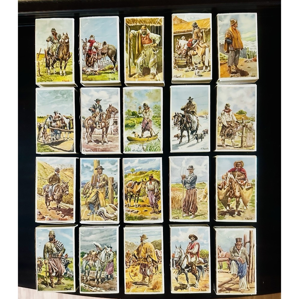 Vintage El Gaucho Argentino 20 Matchbox Presentation Set Enrique Rapela Rare - Picture 4 of 16